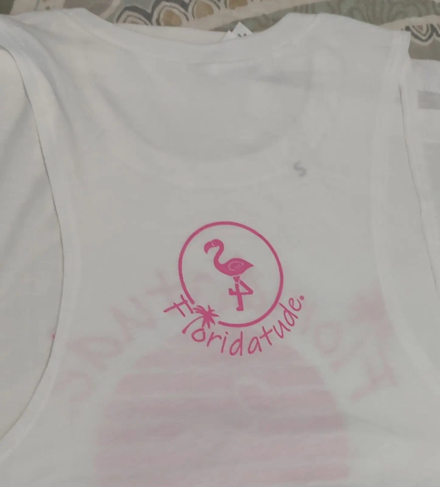 pink flamingo tank back