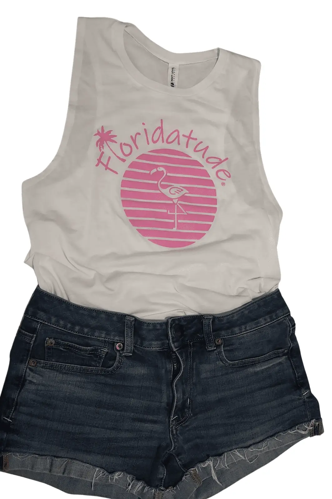 pink flamingo tank front